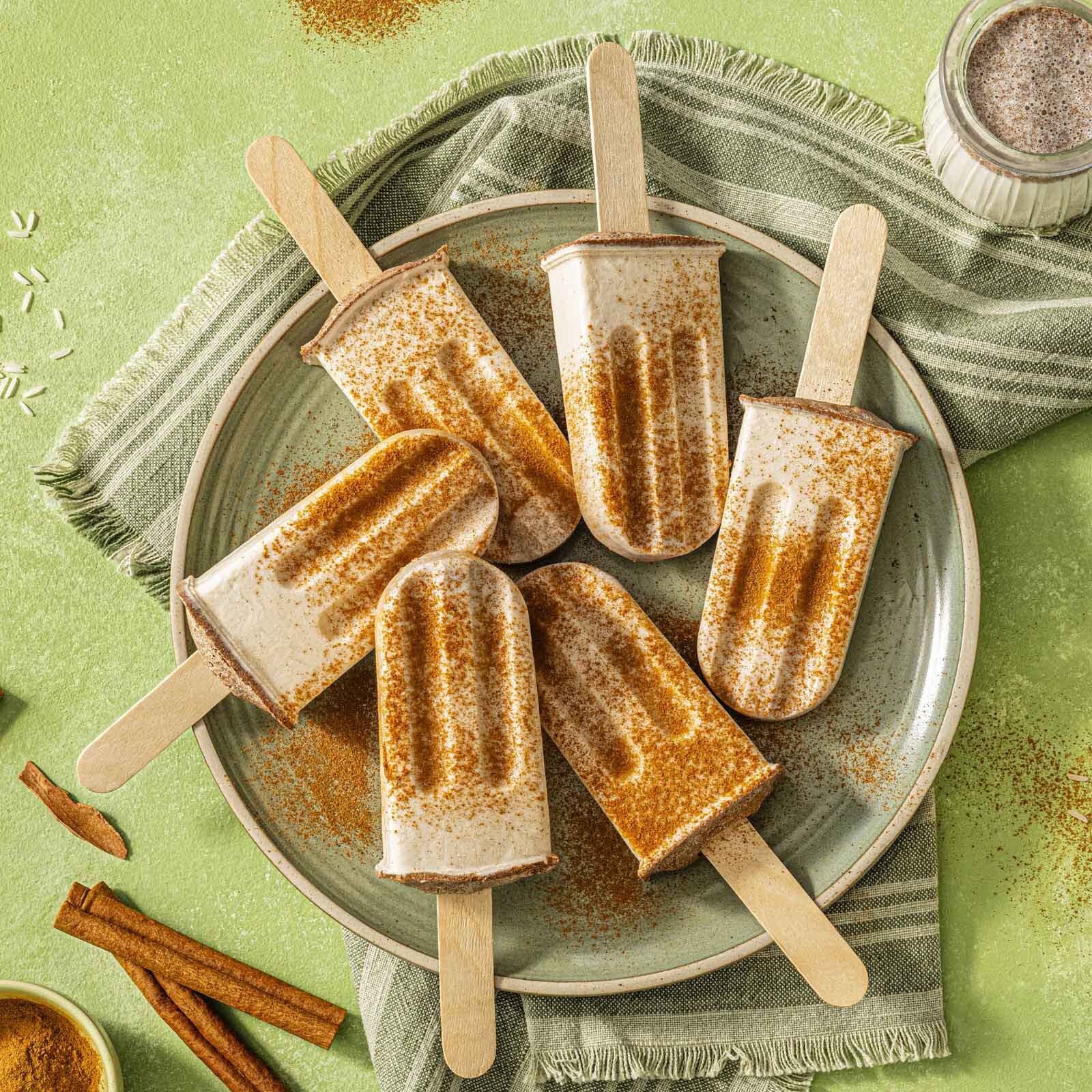 Creamy Cinnamon Horchata Popsicles