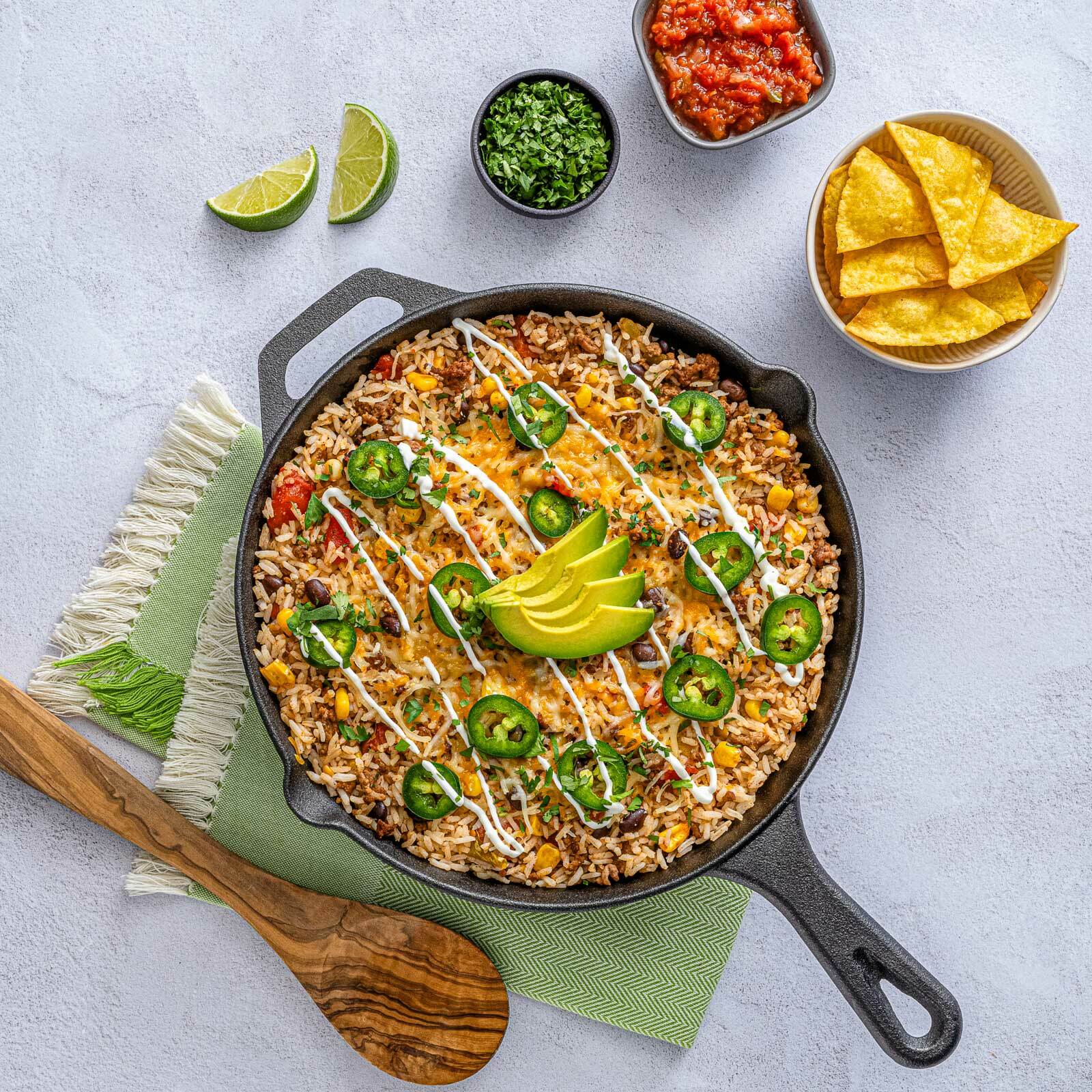 One-Pot Taco Skillet with Rice | RiceSelect®